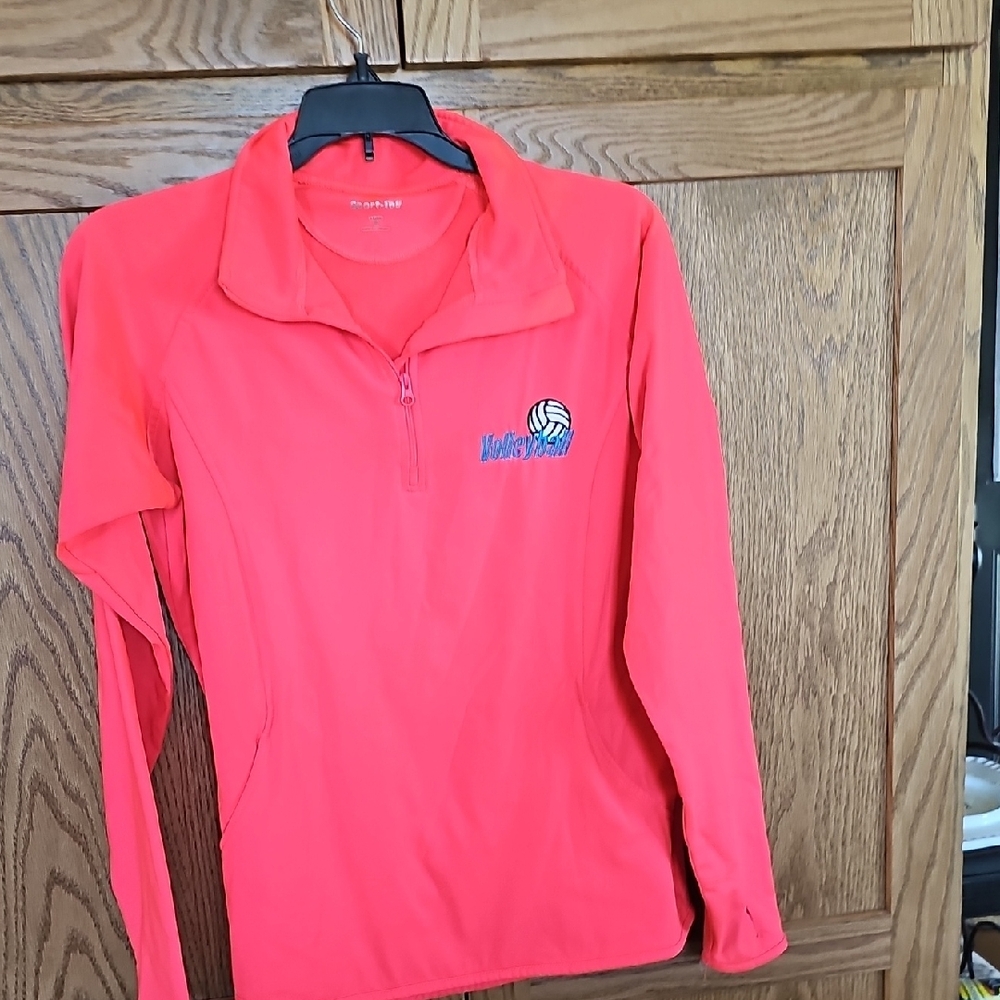 Volleyball Pink Quarter-Zip Pullover